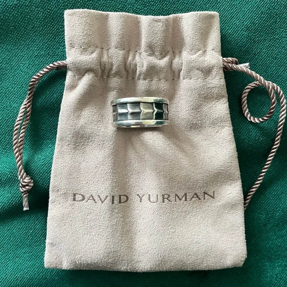 David Yurman Sterling Silver .925 11mm Men's Band D.Y. Armory Collection Ring 9 - Picture 2 of 12